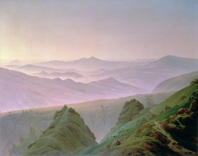 Manhã nas montanhas de Caspar David Friedrich